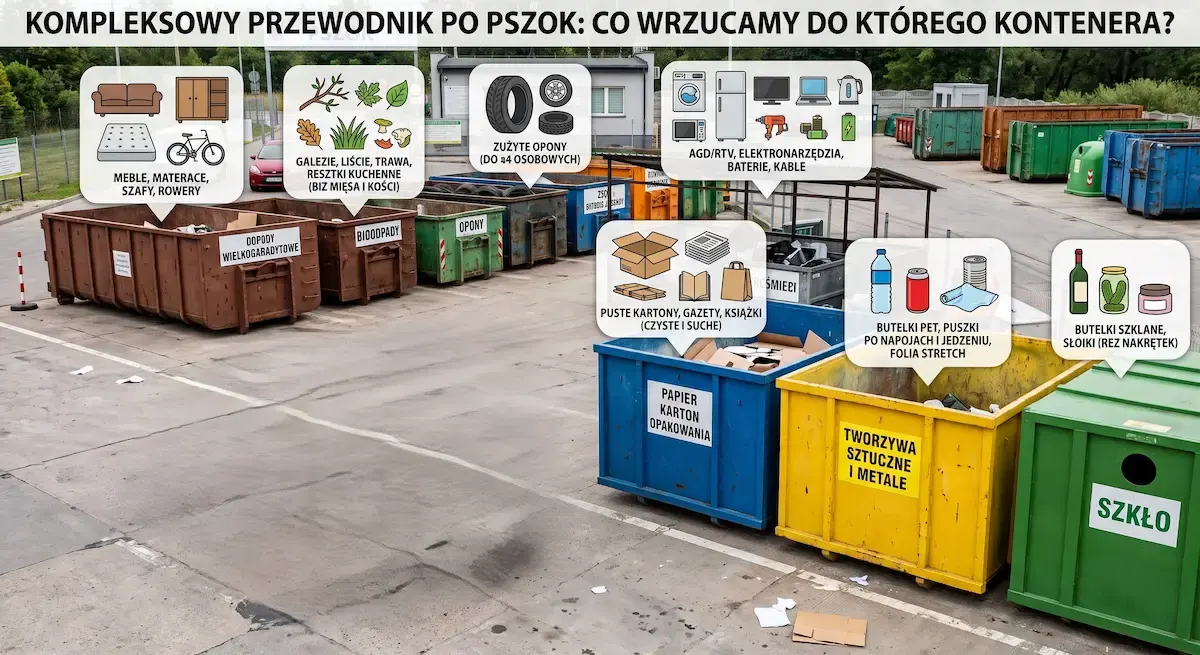 PSZOK Nieporęt – przewodnik co wrzucać do poszczególnych kontenerów