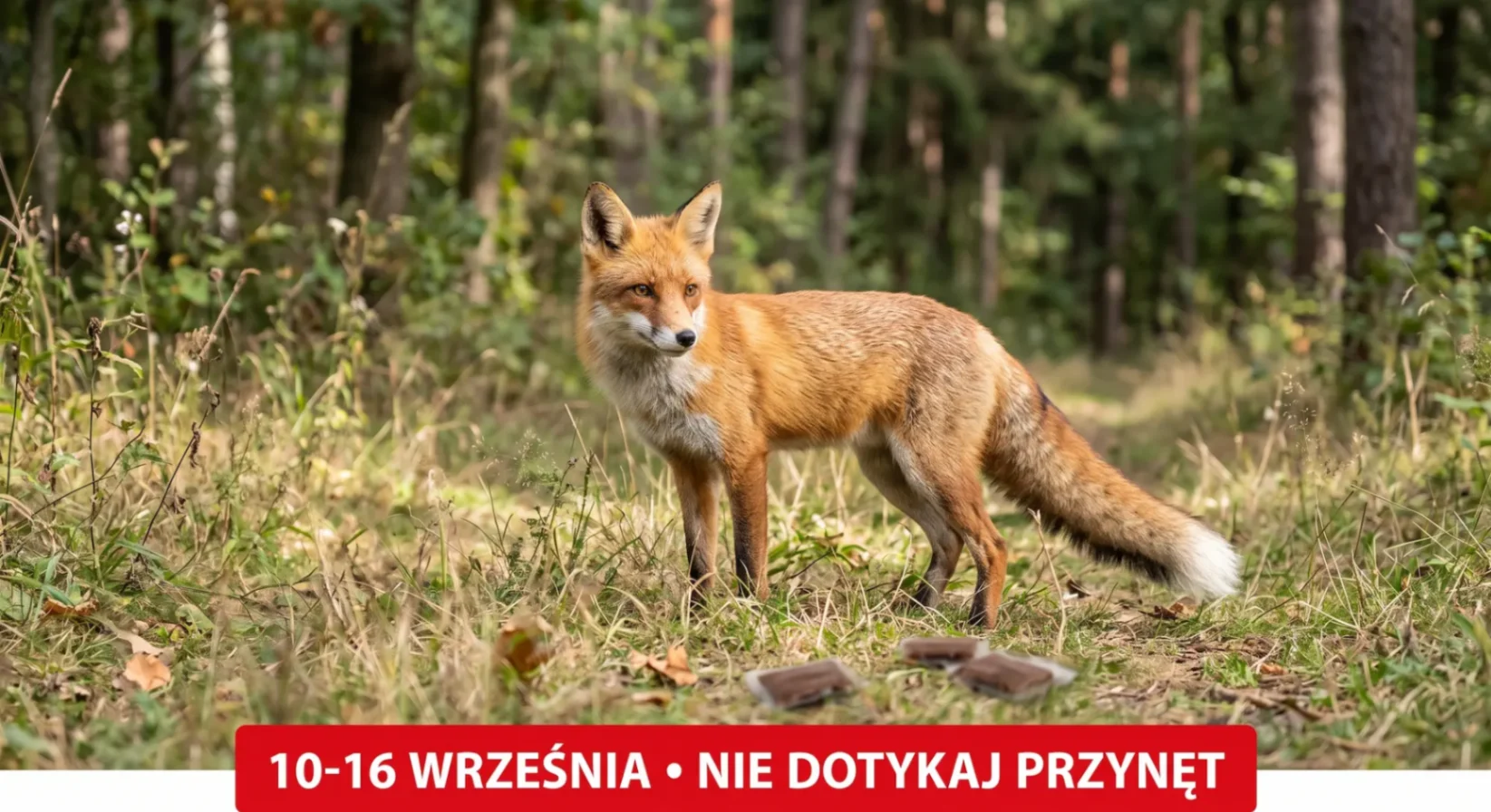 Szczepienie lisów 10–16 września. Uwaga na psy i koty