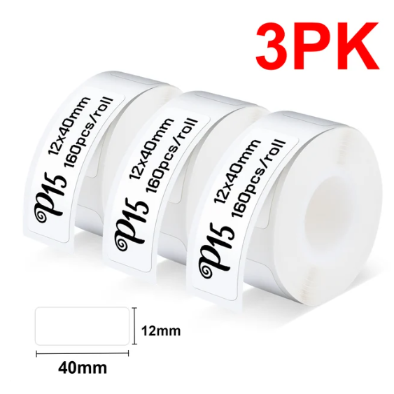 3-Pack Label Rolls for Mini Bluetooth Printer