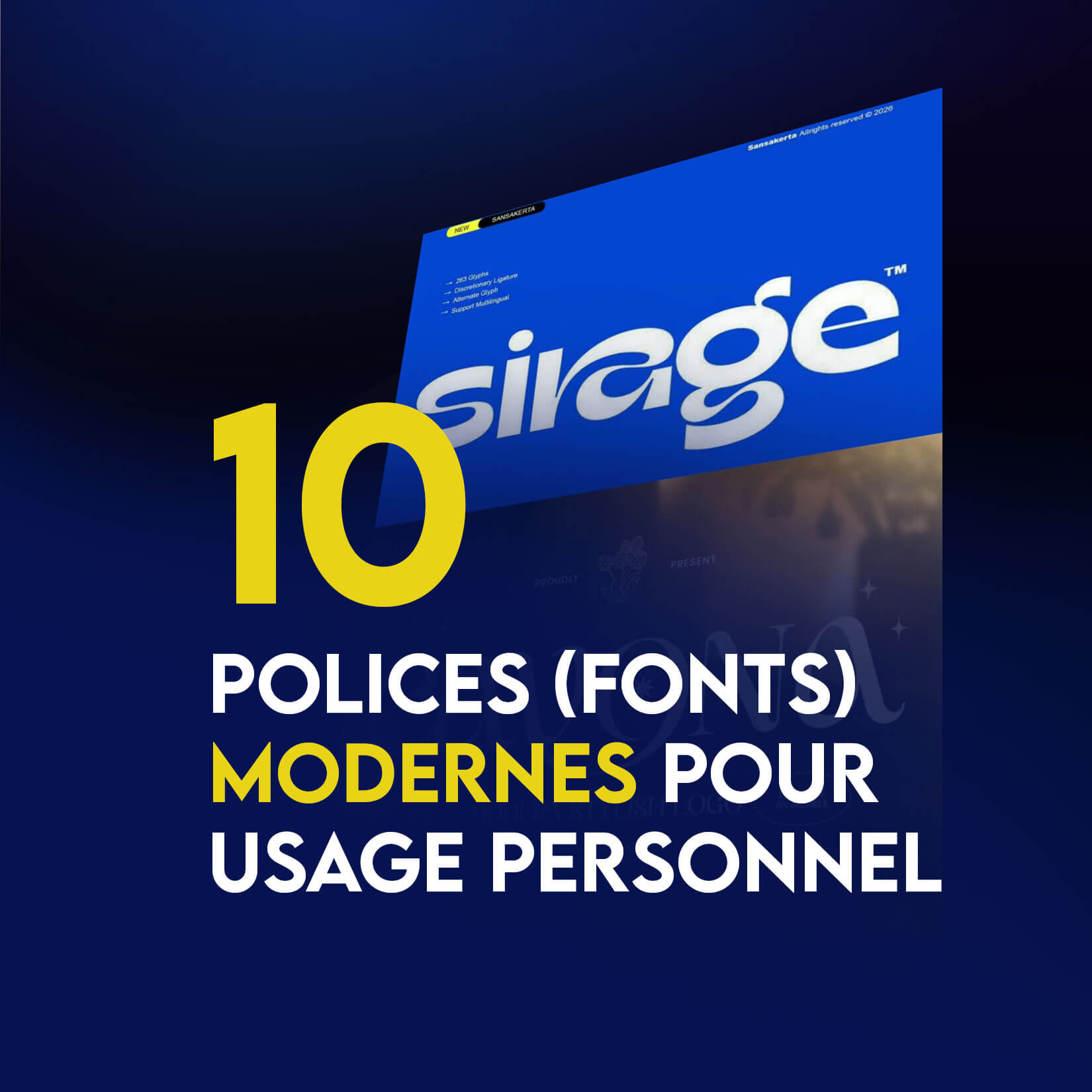 10 polices modernes pour usage personnel
