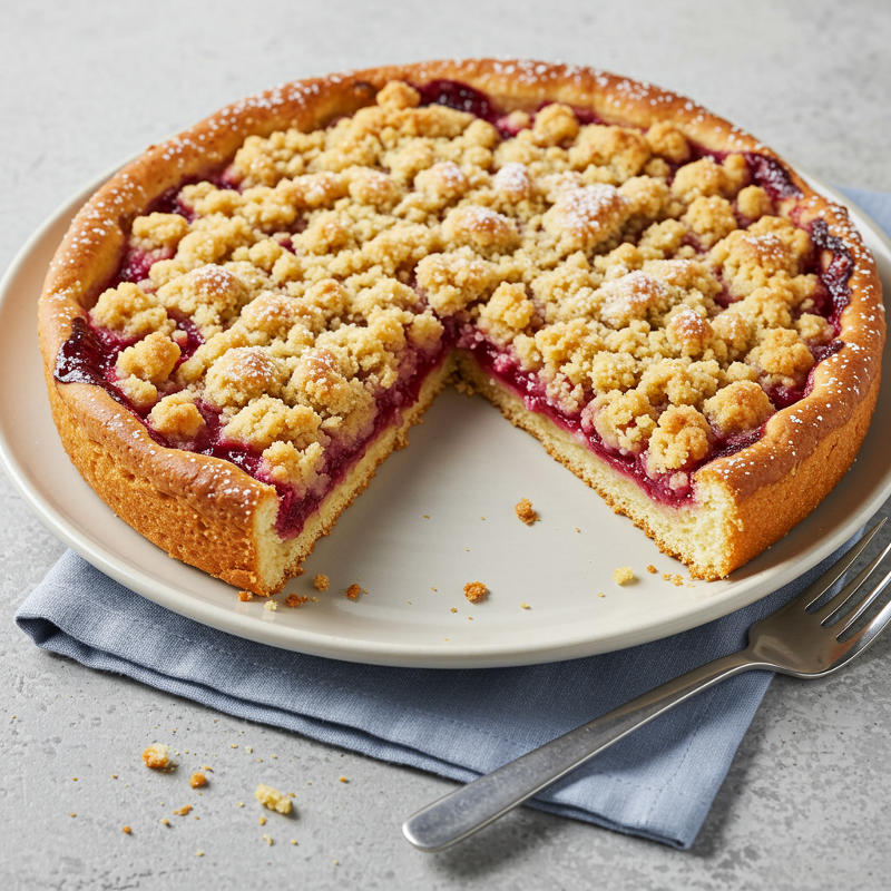 Obstkuchen mit Streuseln