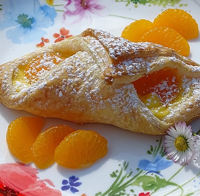 Schnelle Blätterteig-Vanillepuddingteilchen