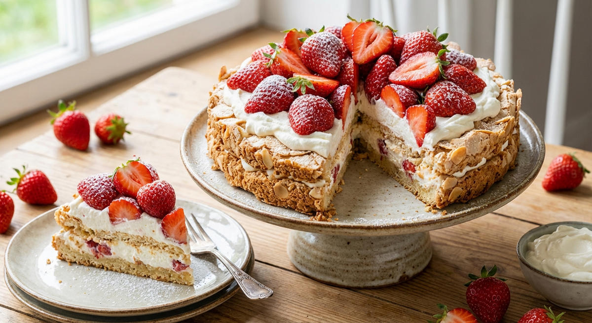 Erdbeer-Knuspertorte