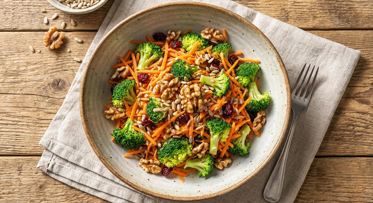 Karotten-Brokkoli-Salat mit Nüssen