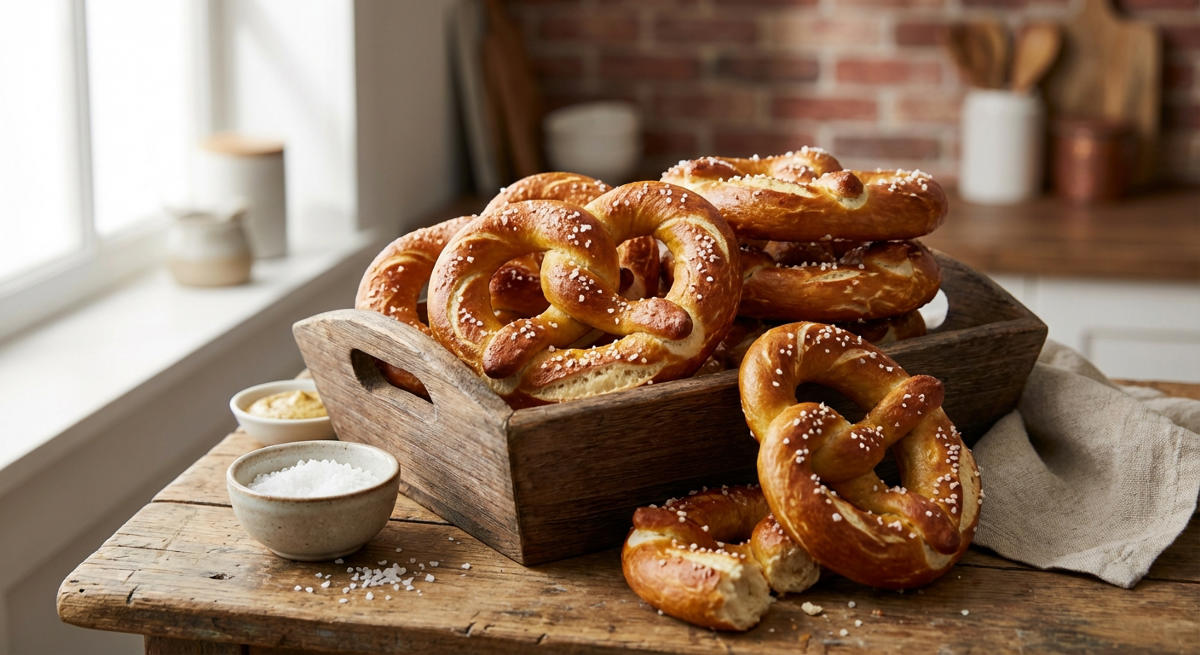 Hausgemachte Salzbrezeln