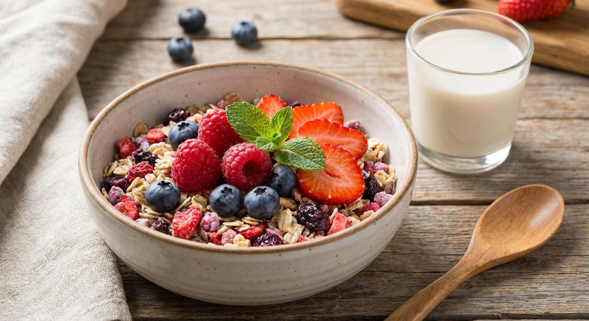 Beeren-Basenmüsli/Tag 3 Frühstück