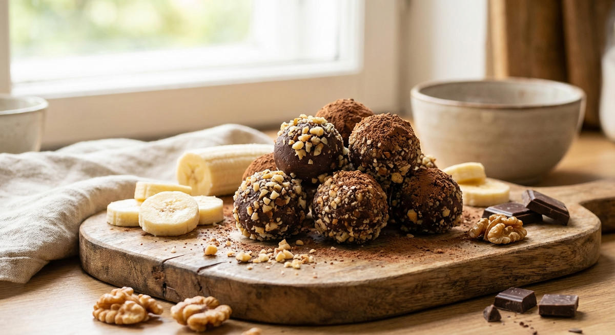 Bananen-Nuss-Schoko-Kugeln