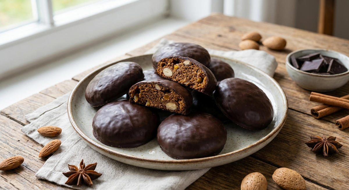 Honigprinten mit Zartbitterschokolade