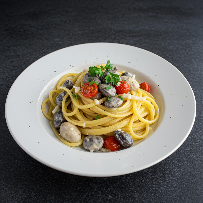 Knoblauch-Garnelen-Spaghetti