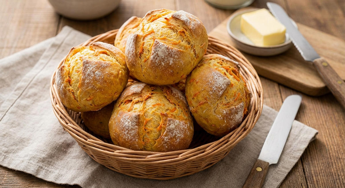 Einfache Karottenbrötchen