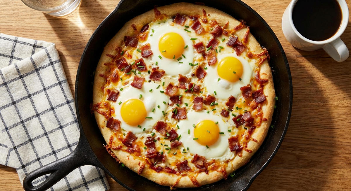 Frühstücks-Pfannenpizza