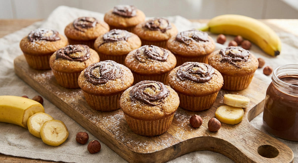 Bananen-Nutella-Muffins