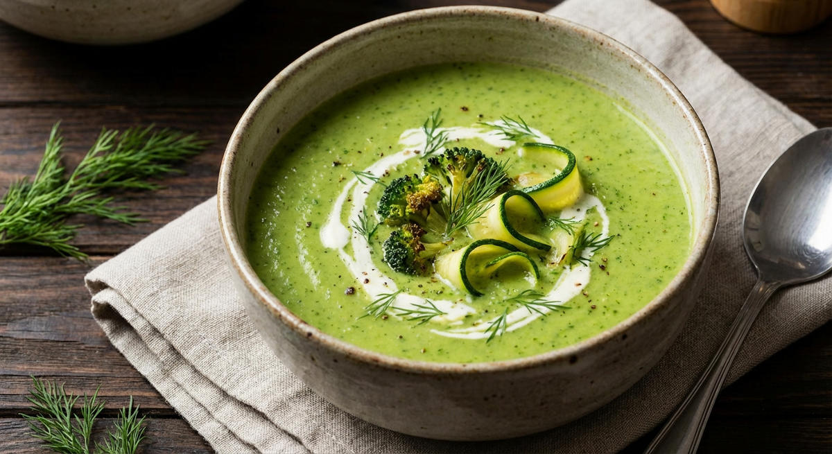 Brokkoli- oder Zucchinicremesuppe/Tag 4 Abend