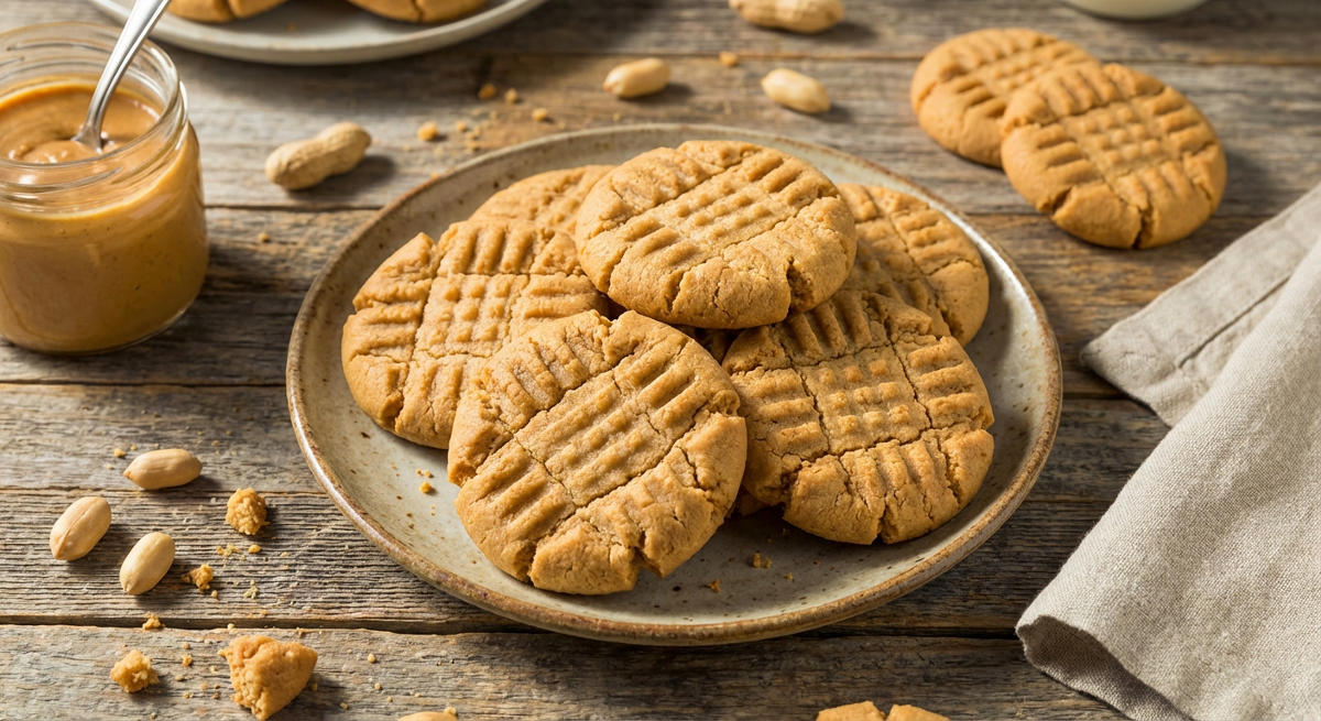 Leckere Erdnussbutter-Kekse