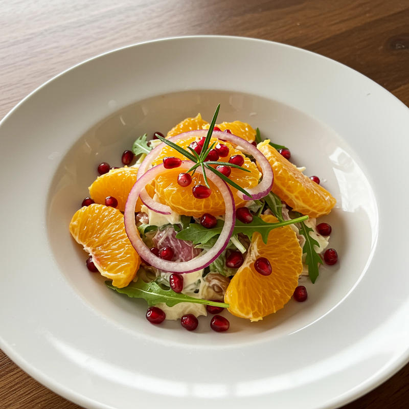 Wintersalat mit Orangen und Granatapfel