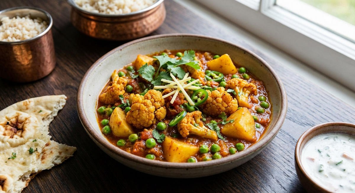 Aloo Gobi Masala - Blumenkohl-Kartoffel-Curry