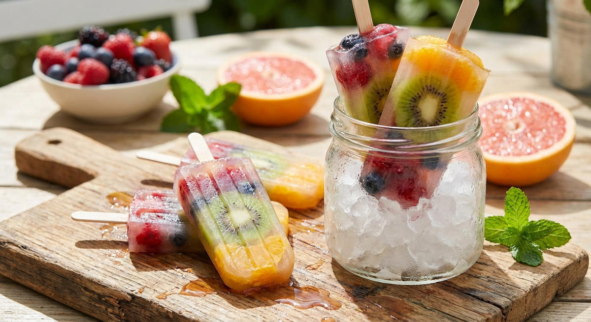 Glace fruitée sur bâtonnet