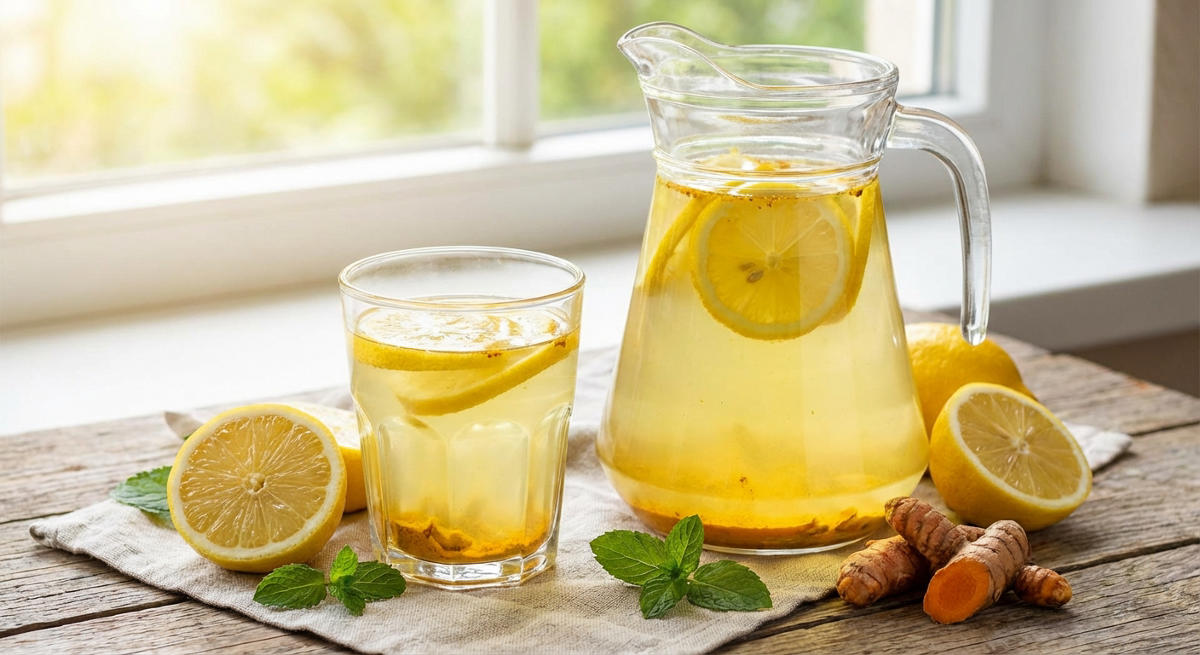 Zitronen-Kurkuma-Wasser