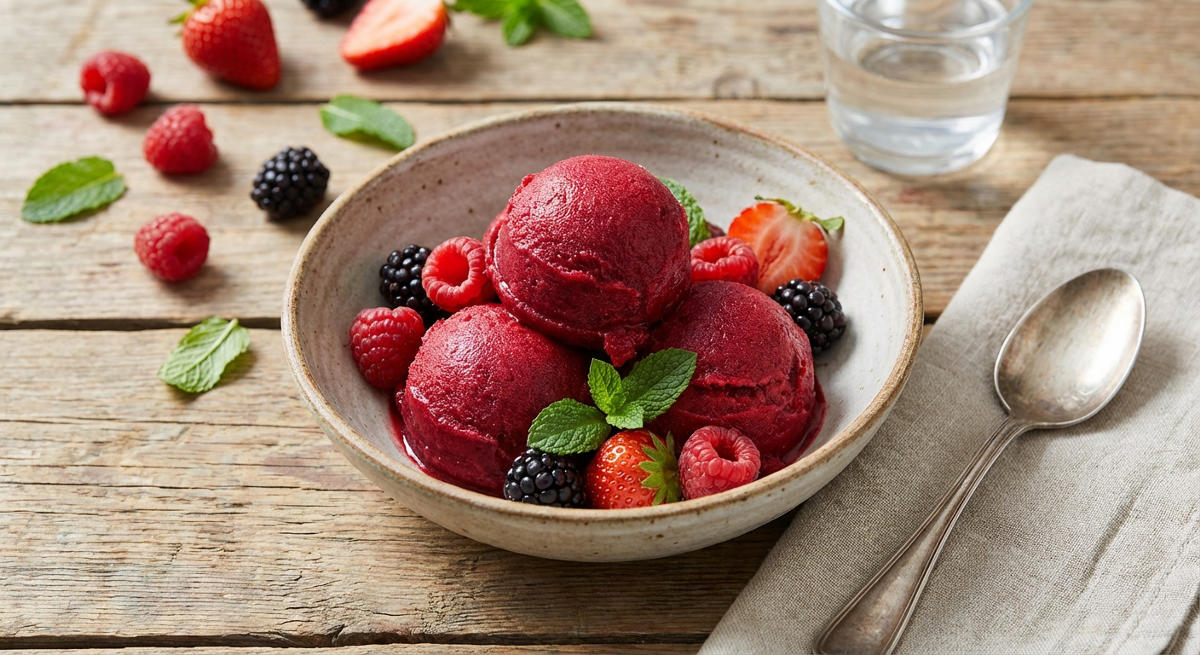 Rotes Fruchtsorbet