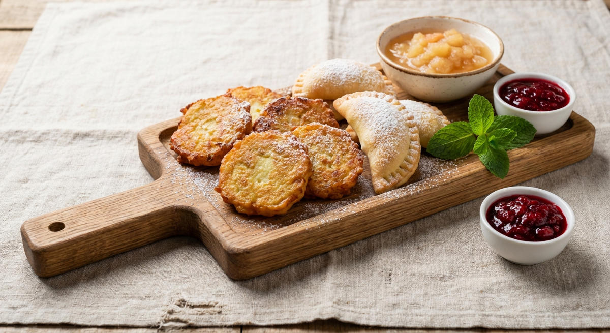 Erdäpfelblattln und Topfenblattln