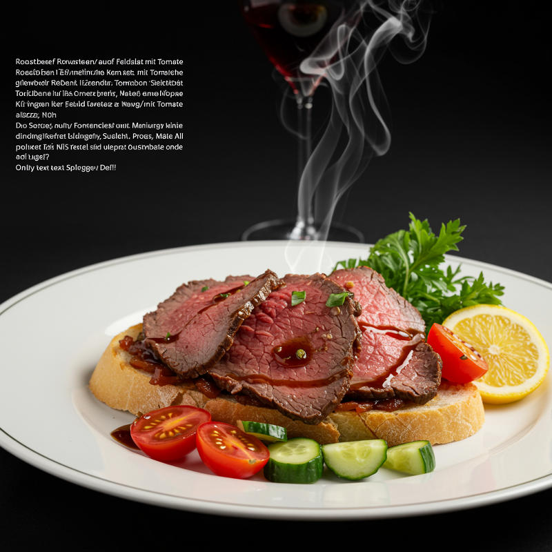 Roastbeef auf Feldsalat mit Tomate