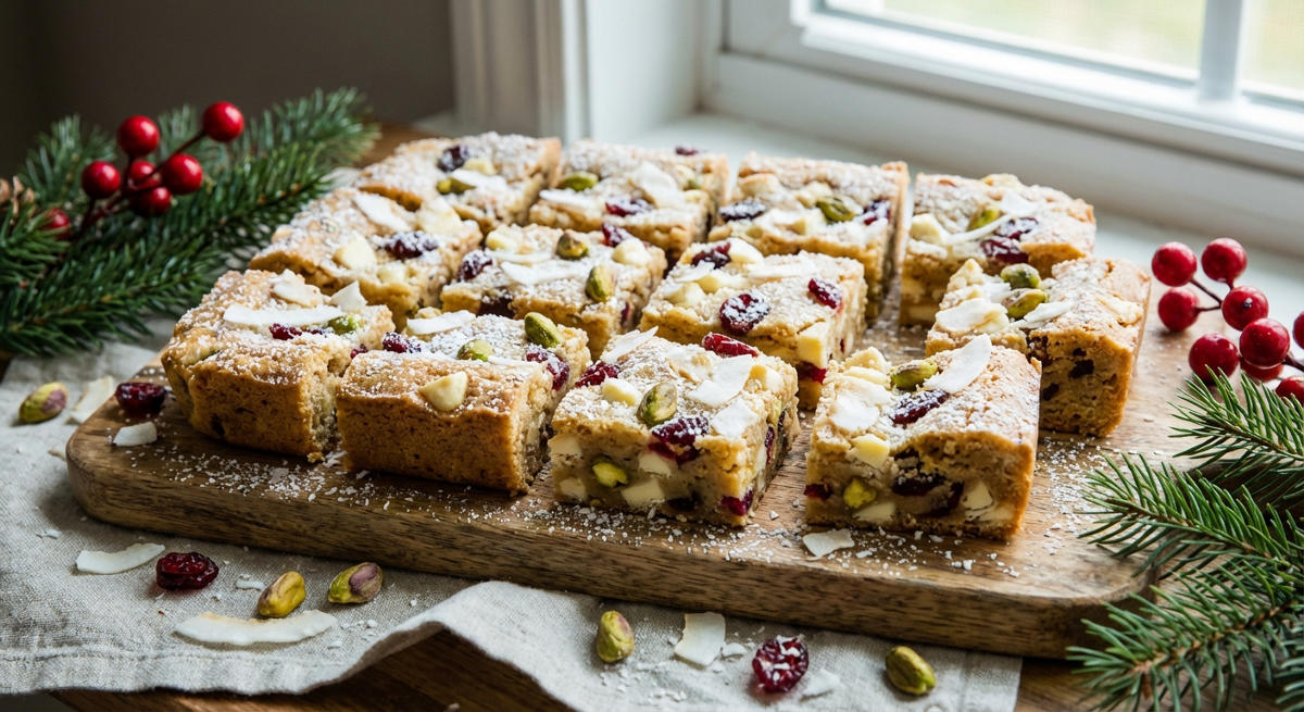 White Christmas Blondies