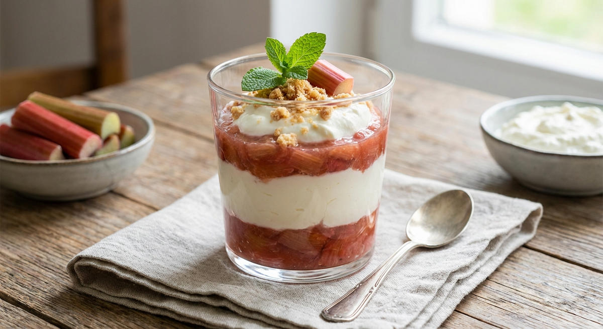 Rhabarber-Quark-Dessert