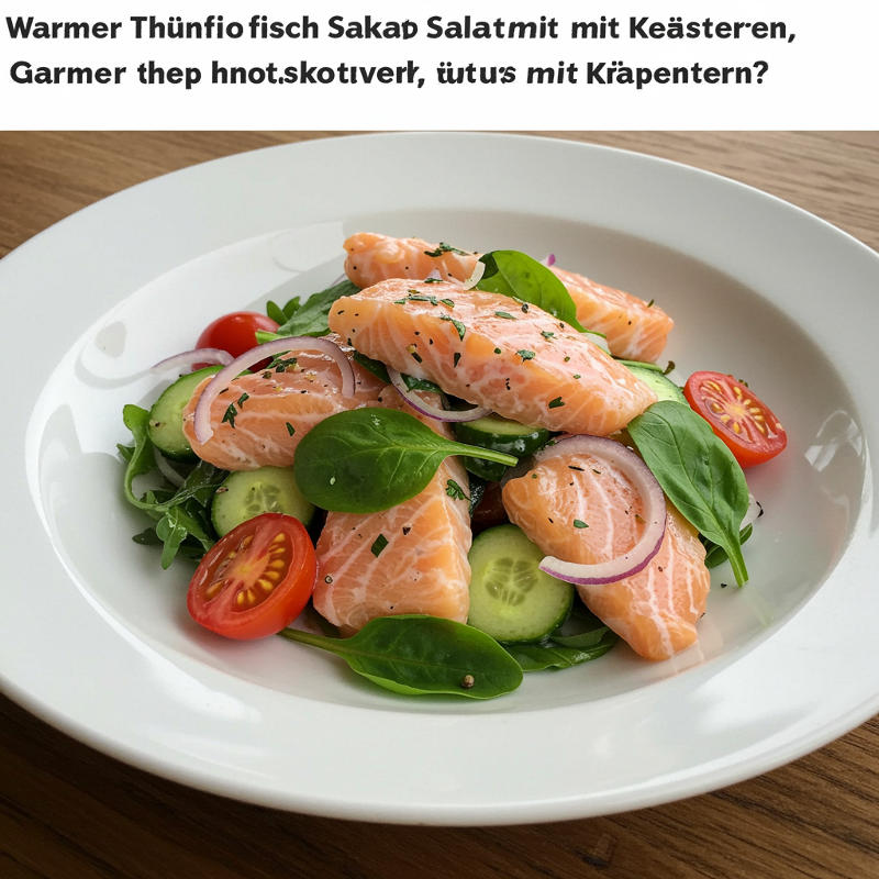 Warmer Thunfisch Salat mit Kräutern