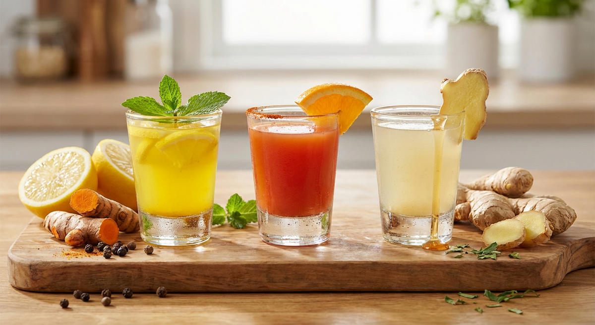 Ginger shot three times different