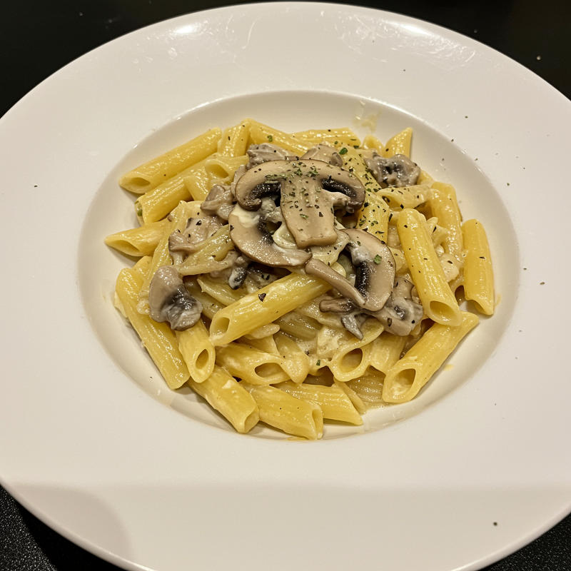 Cremige Champignon-Pasta