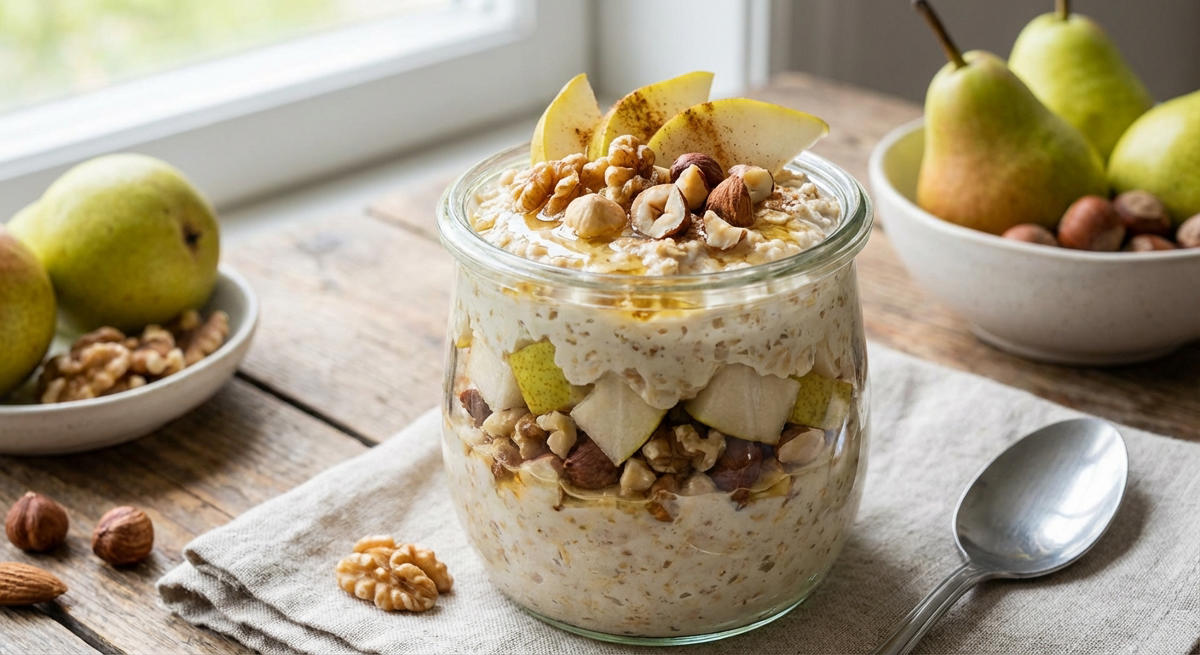Overnight Oats Birne-Nuss