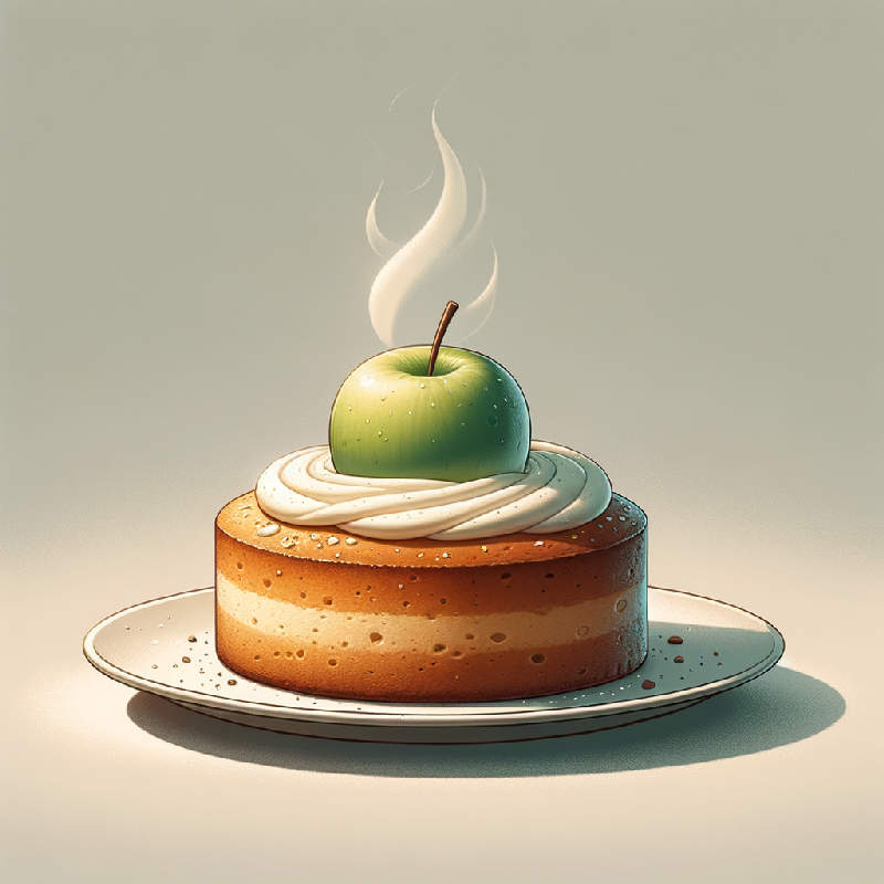 Einfacher Apfel Rührkuchen