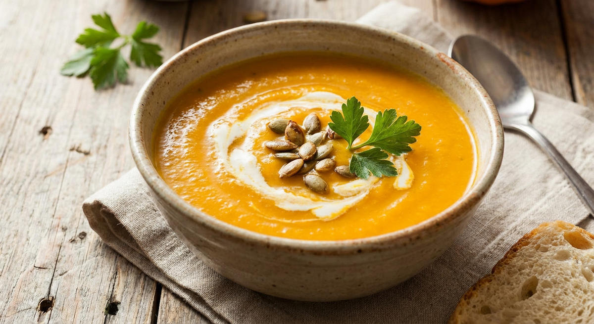 Kürbiscremesuppe/Tag 1 Abend