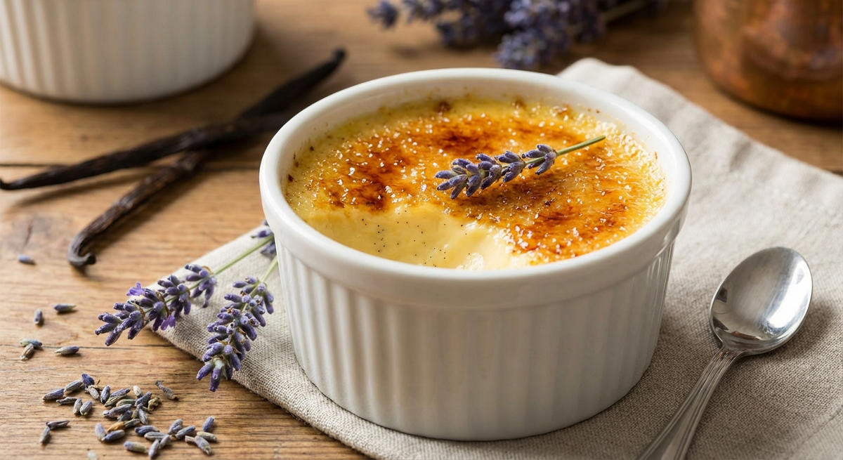 Vanille-Lavendel Crème brûlée