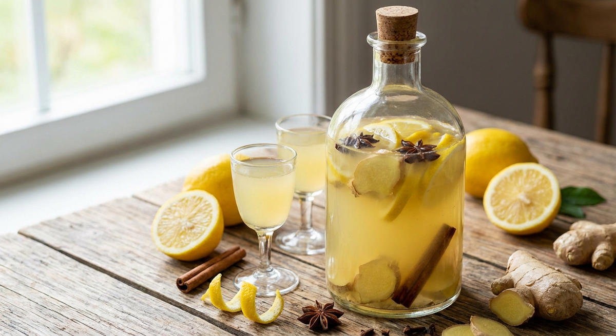 Zitronen-Ingwer-Likör