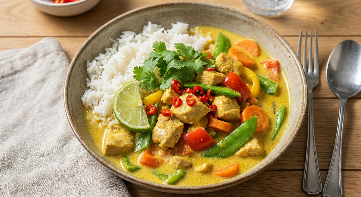 Puten-Curry mit Kokosmilch