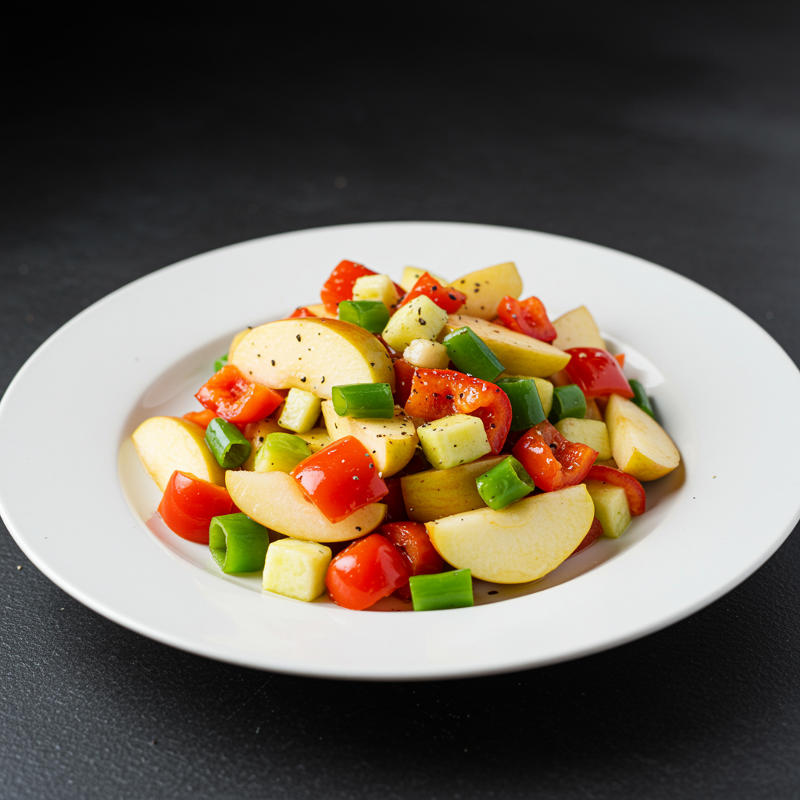 Brokkoli-Paprika-Apfel-Salat