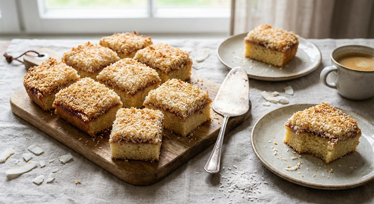 Kokosschnitten vom Blech