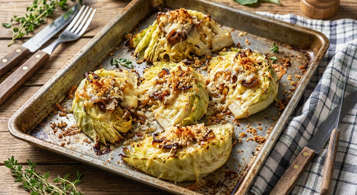 Krautsteak vom Blech