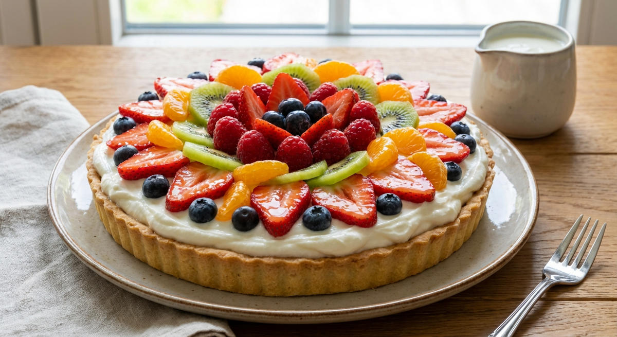 Obstkuchen mit Topfen-Joghurt-Creme