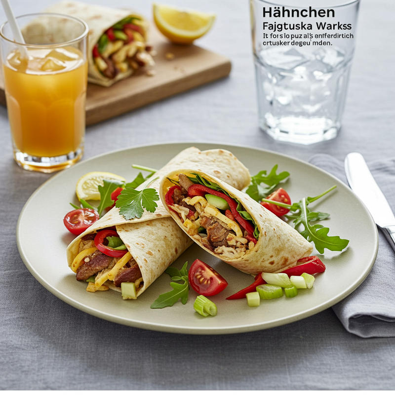 Hähnchen Fajita Wraps