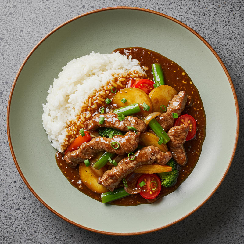 Asia-Pfanne mit Steak & Gemüse