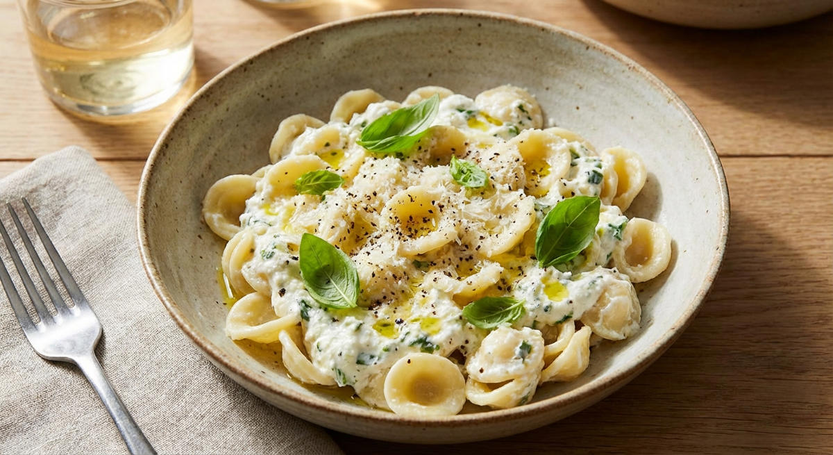 Pasta mit Ricottasauce