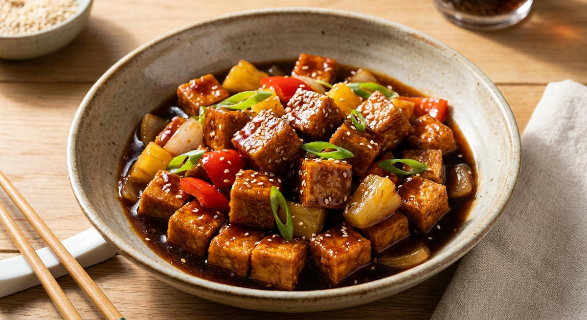 Tofu süß-sauer mit Cola