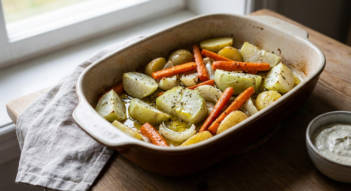 Ofengemüse mit Kohlrabi und Möhren