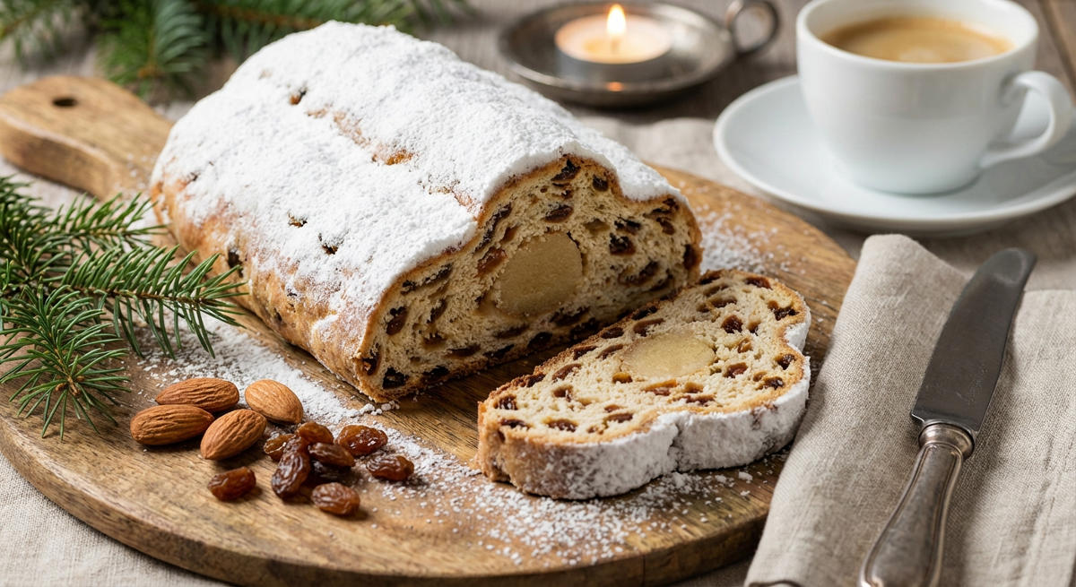 Butterstollen mit Marzipan