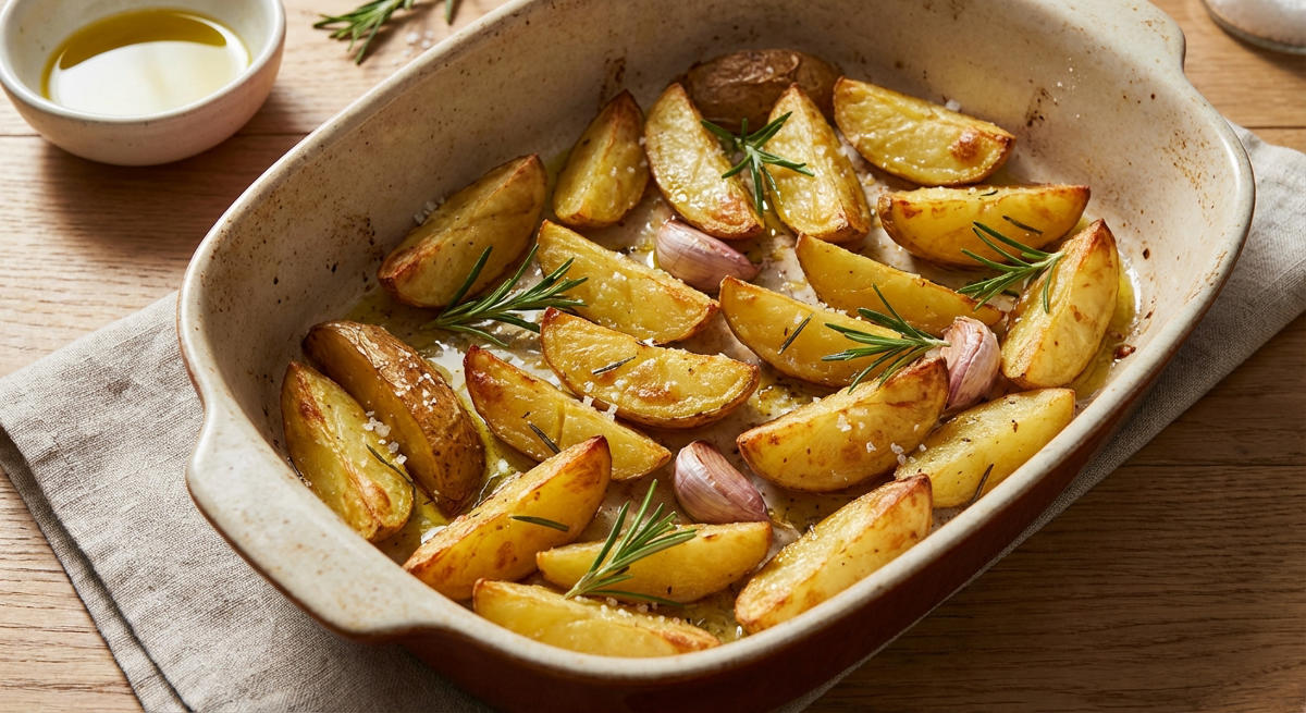 Knusprige Ofenkartoffeln mit Rosmarin und Knoblauch
