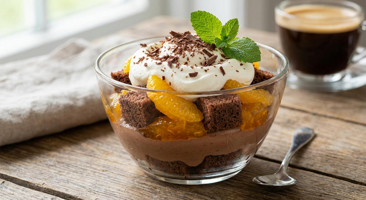 Schoko-Orangen-Trifle Schichtdessert
