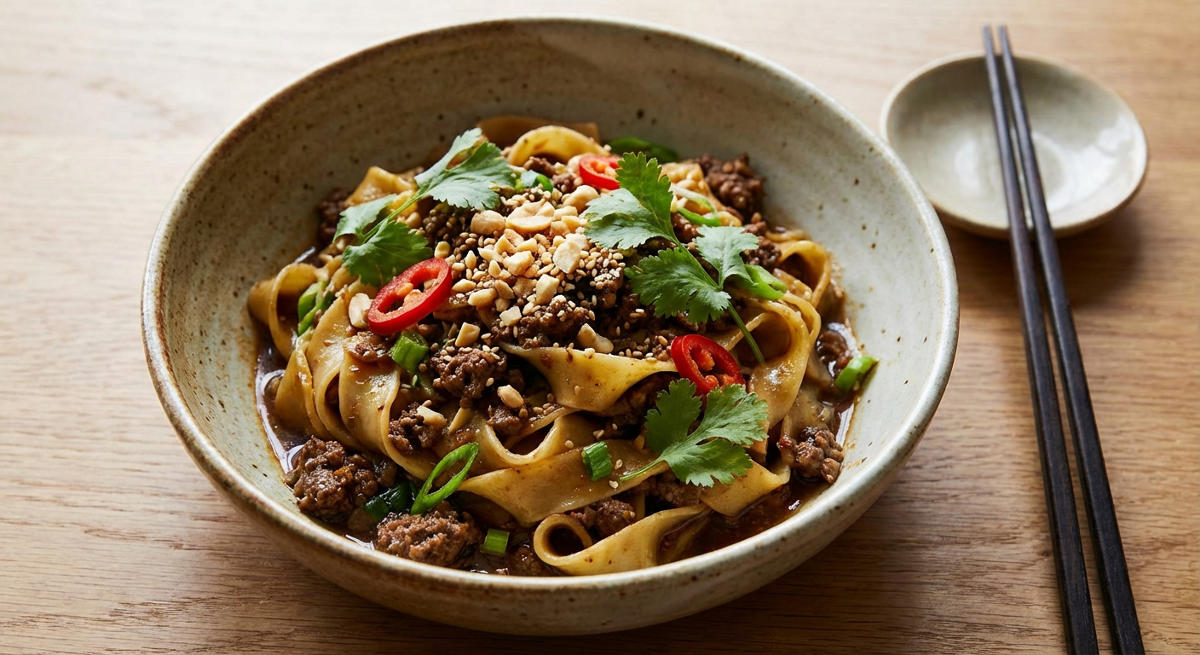 Mongolische Rehhack-Pasta