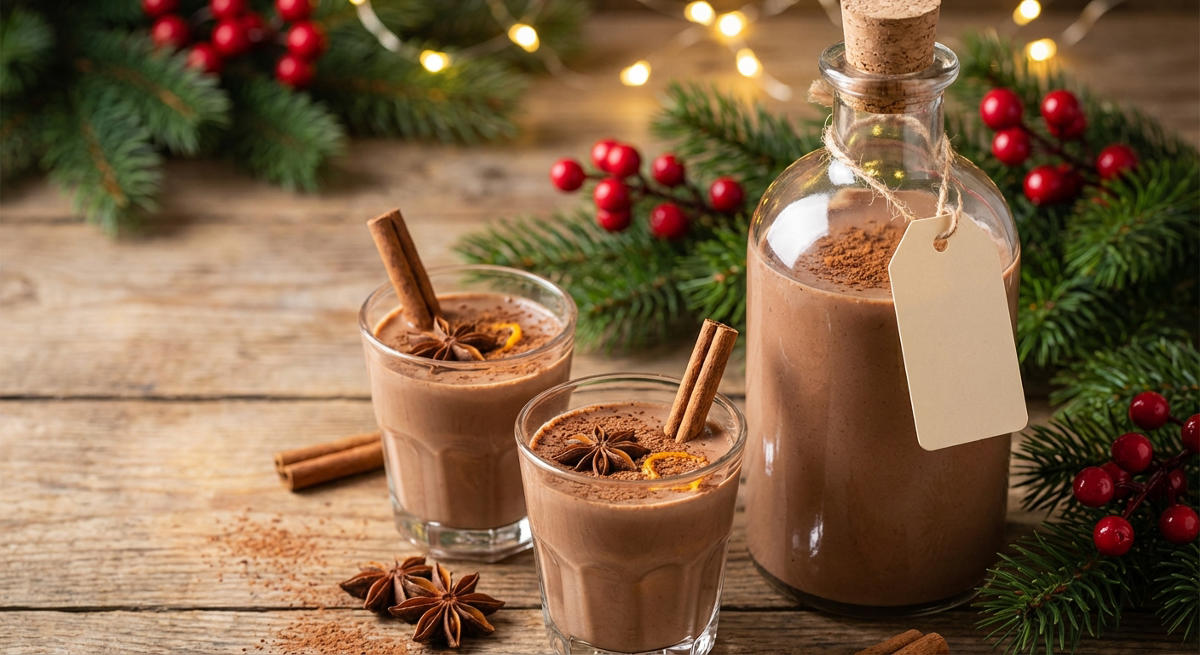 Weihnachtlicher Schoko-Sahne-Likör